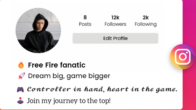 Instagram Bio For Free Fire Lover